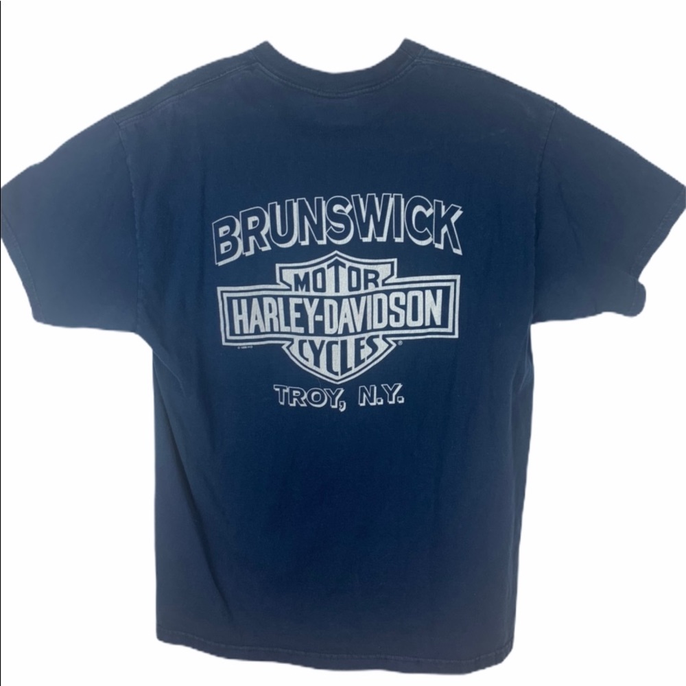 Harley Davidson Size Large Troy, NY Navy Blue